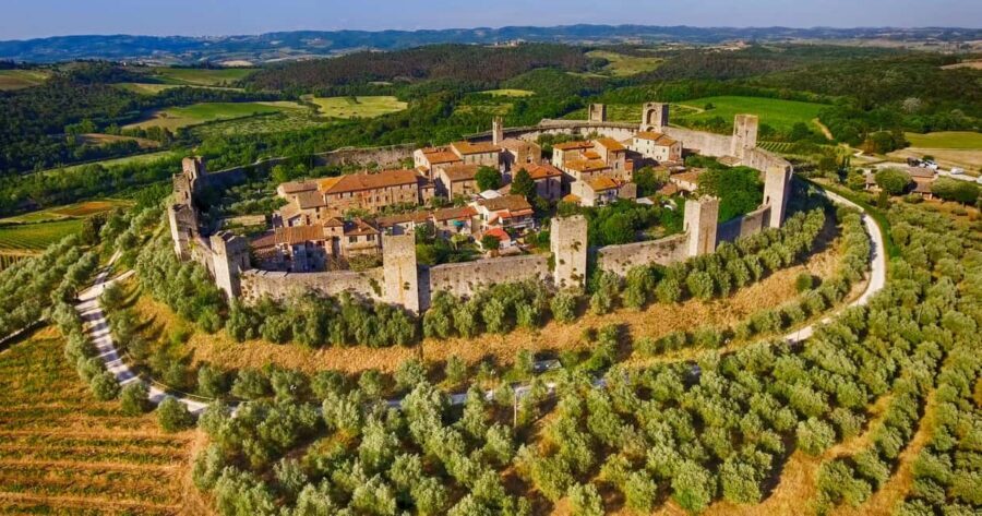 From Siena: Chianti and Castles Tour with Wine Tastings - Monteriggioni: Hilltop Walls, Medieval Towers, and a Short Stroll